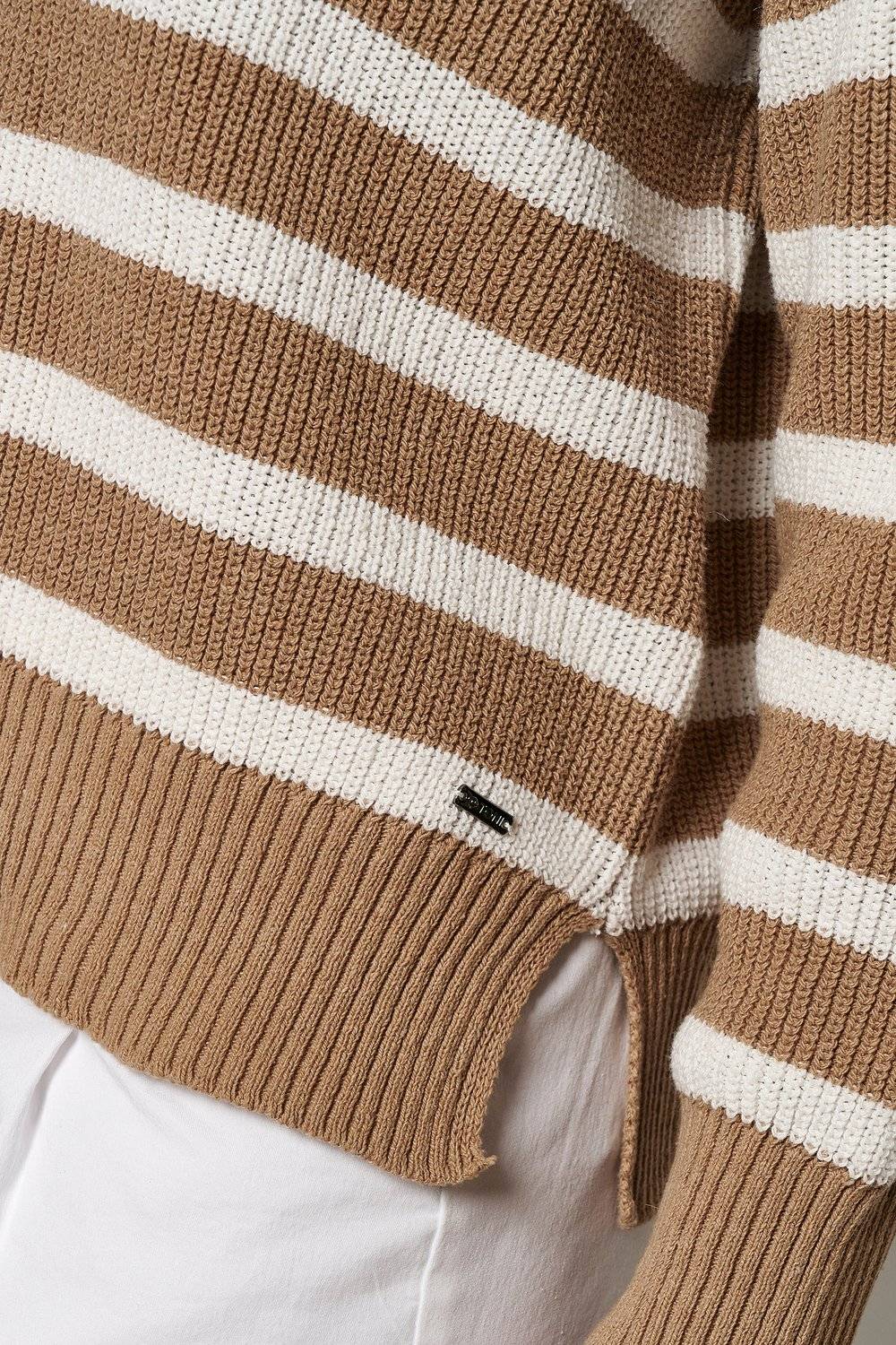 TONI Fashion Style »Inola« camel Lässiger Streifenpulli Angebote