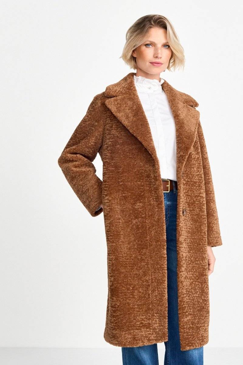 Eich & Royal Teddy-Mantel mit Reverskragen Wochenangebot