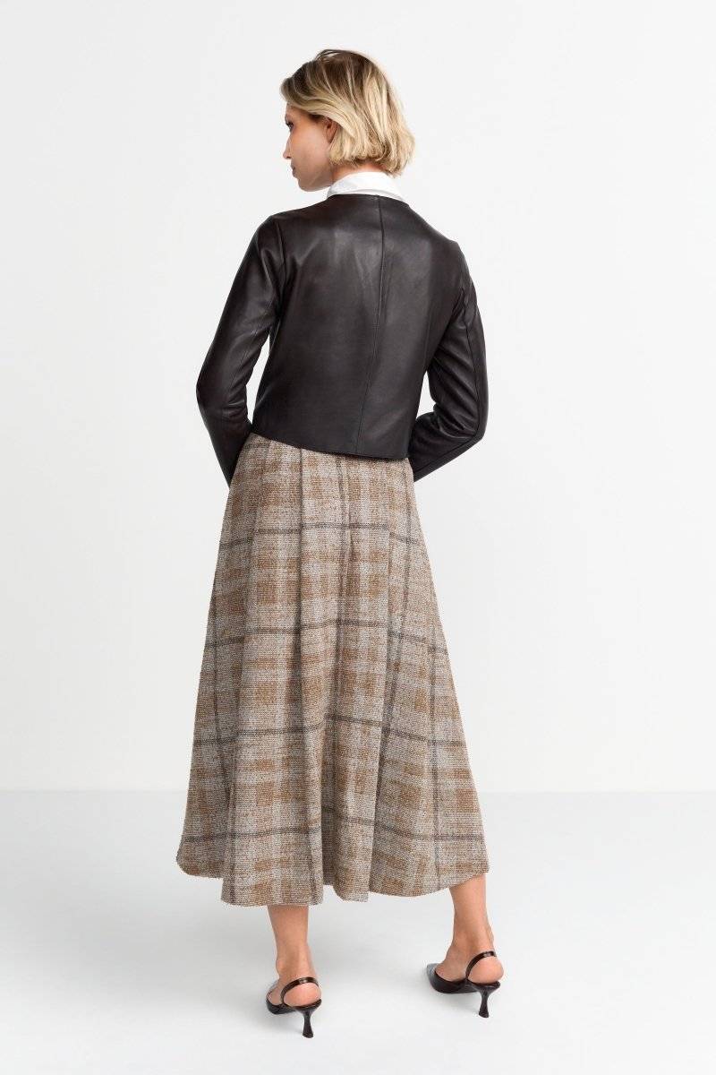 Eich & Royal Kurze Lederjacke mit Druckknöpfen Bis zu 65% Rabatt