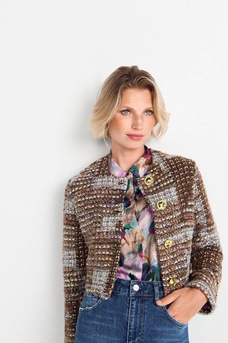 Eich & Royal Kurze Bouclé-Jacke Sonderangebot der Fabrik