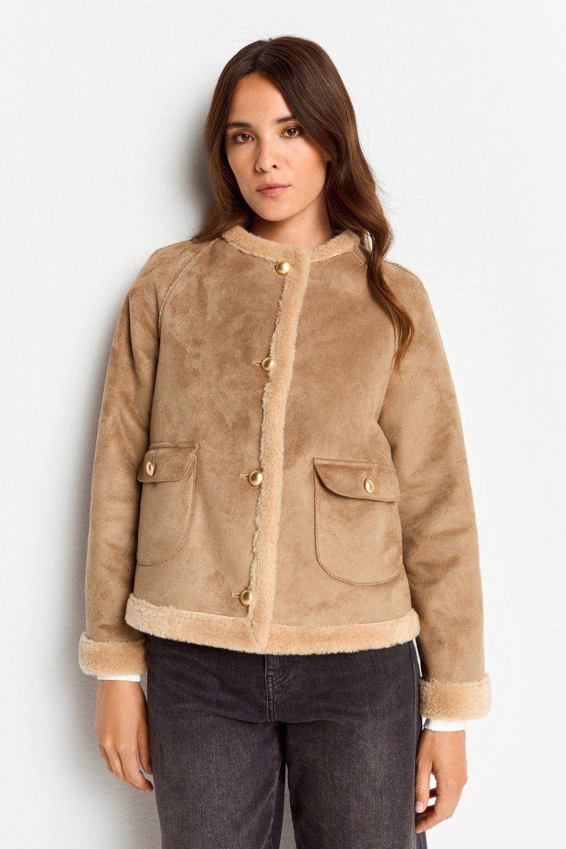 Eich & Royal Kurze Jacke in Wildlederoptik Nur noch ein Tag übrig