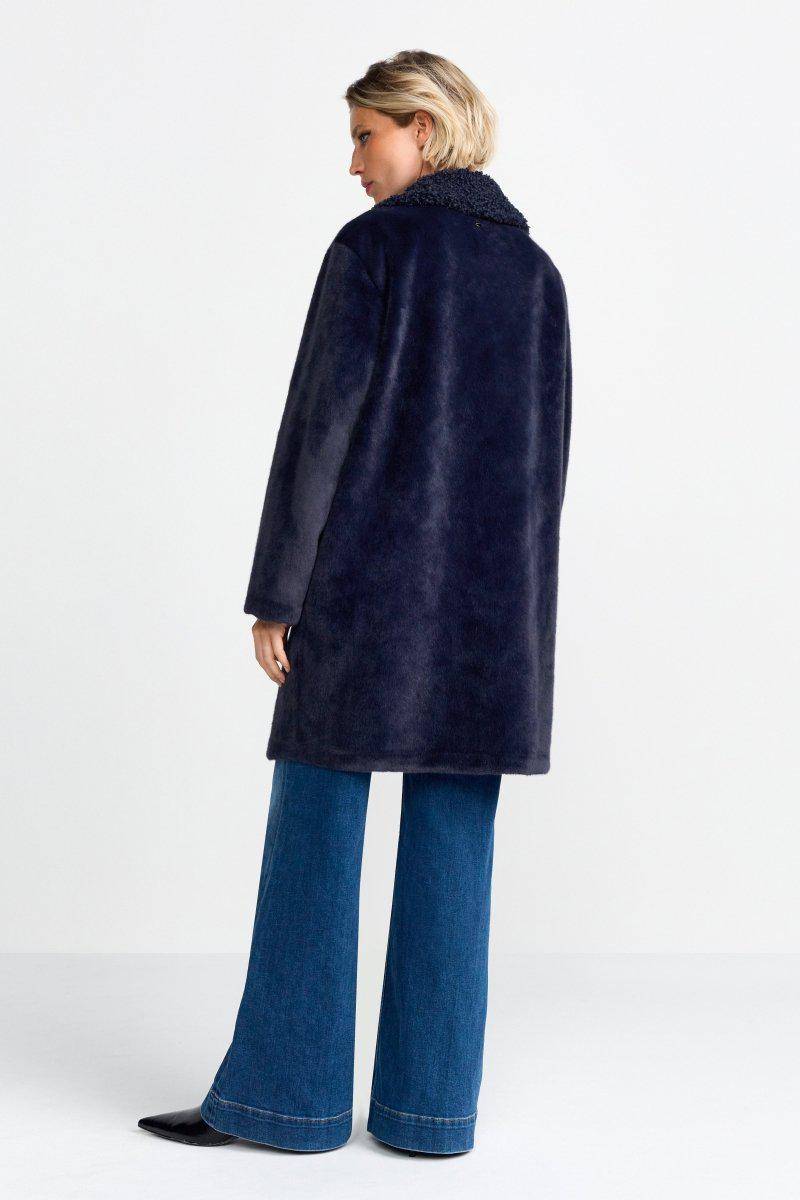 Eich & Royal Mantel aus weichem Fake Fur Fabrikladen