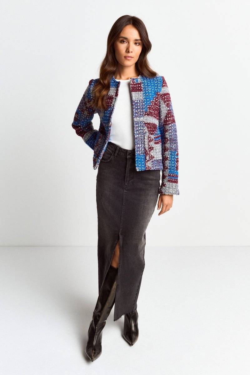 Eich & Royal Mehrfarbige Bouclé-Jacke Fabrik Onlineshop