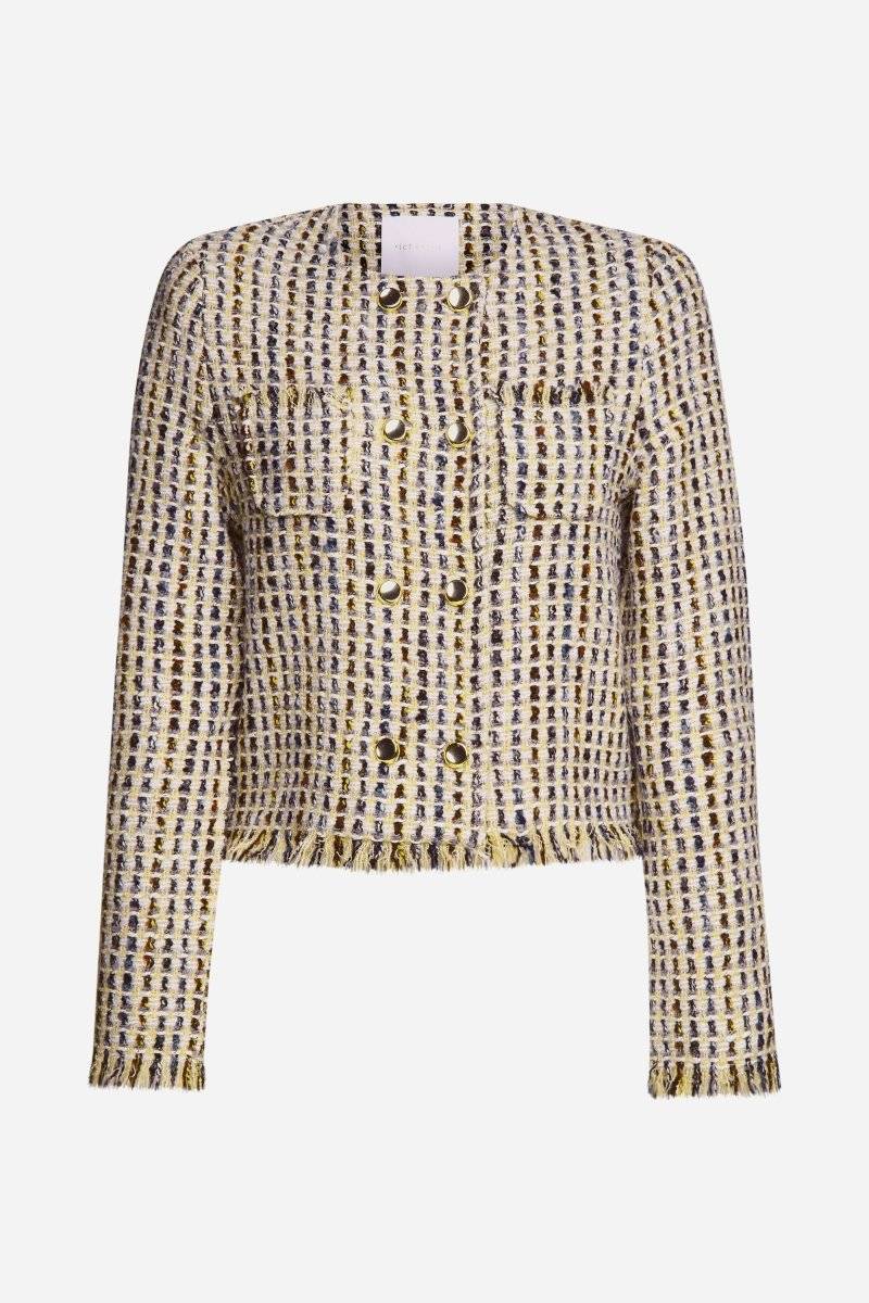 Eich & Royal Bouclé-Jacke mit Fransen Begrenztes Angebot