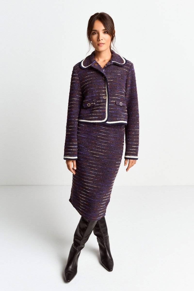 Eich & Royal Bouclé-Jacke mit Bubikragen Kostenloser Versand international