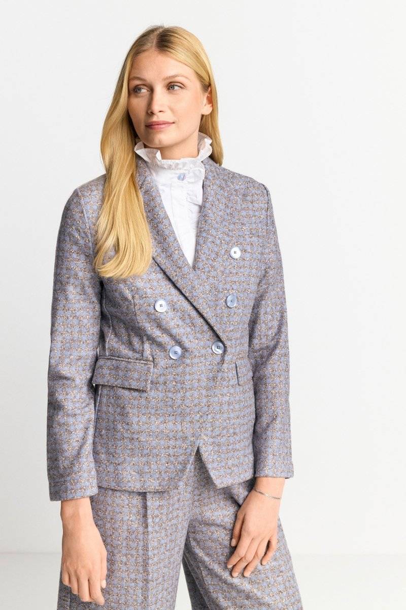 Eich & Royal Karierter Wollblazer mit Reverskragen Rabatte dieses Monats