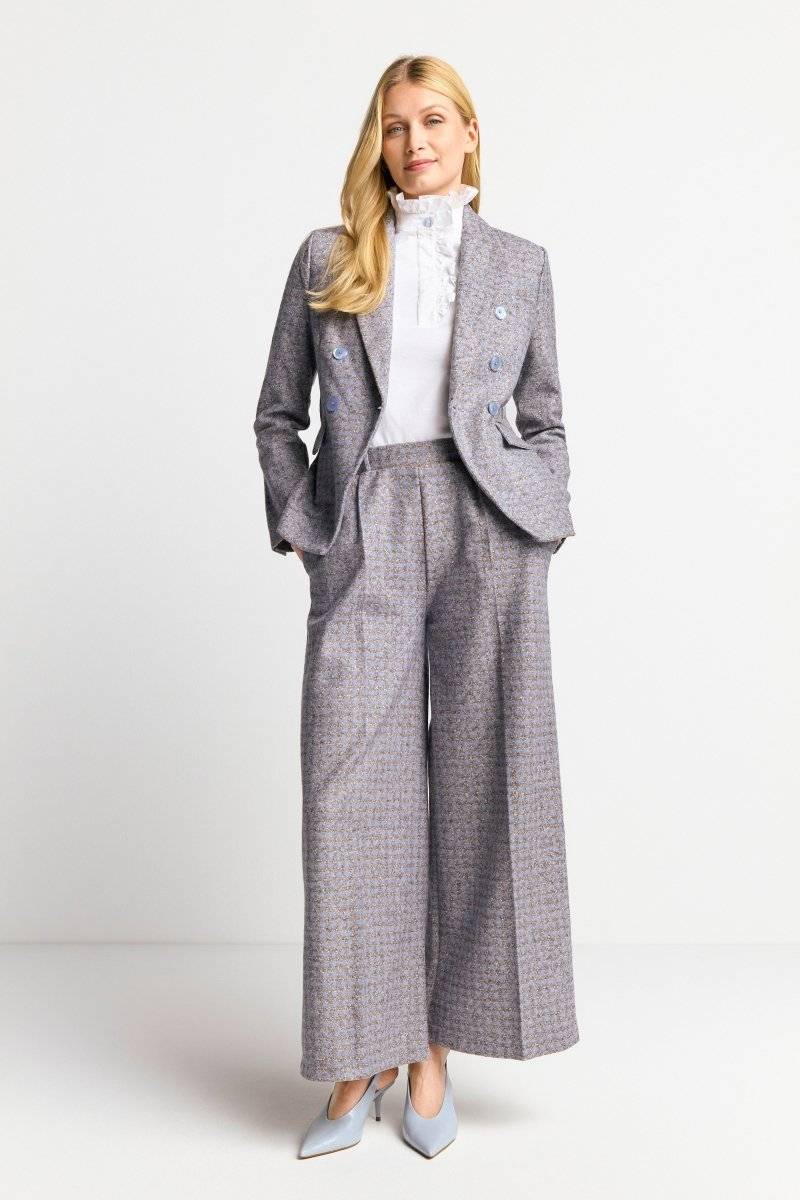 Eich & Royal Karierter Wollblazer mit Reverskragen Rabatte dieses Monats