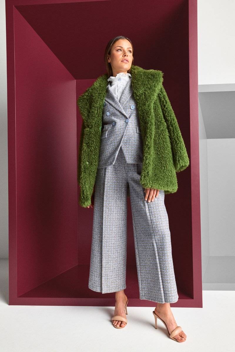 Eich & Royal Karierter Wollblazer mit Reverskragen Rabatte dieses Monats