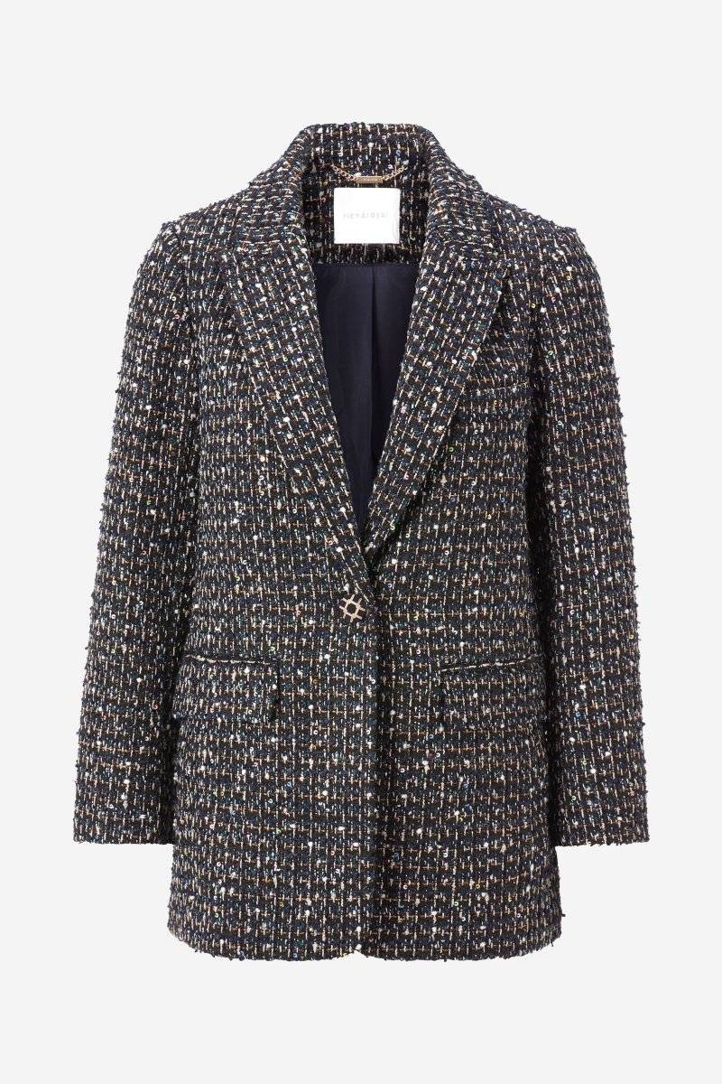 Eich & Royal Bouclé-Blazer mit Statement-Knopf Auslauf