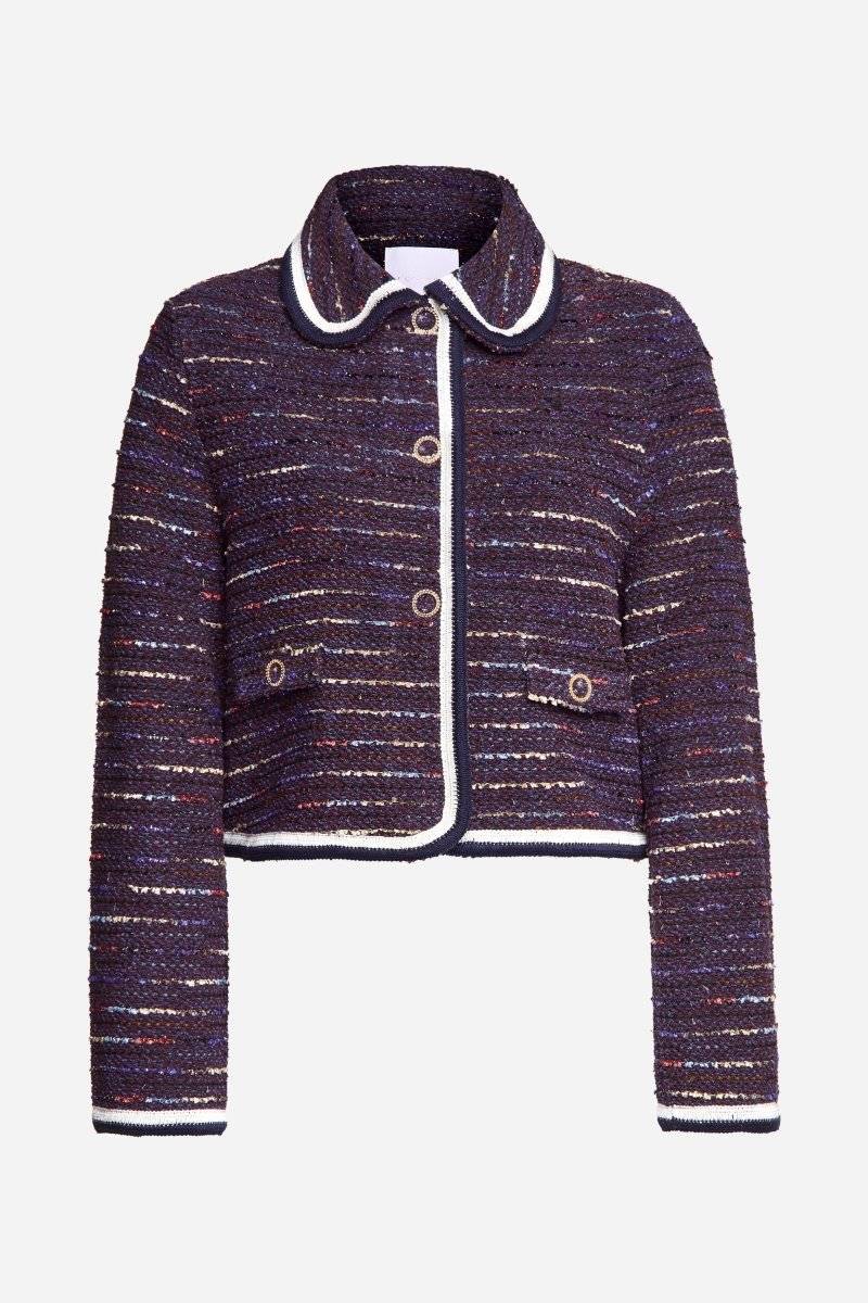 Eich & Royal Bouclé-Jacke mit Bubikragen im Angebot