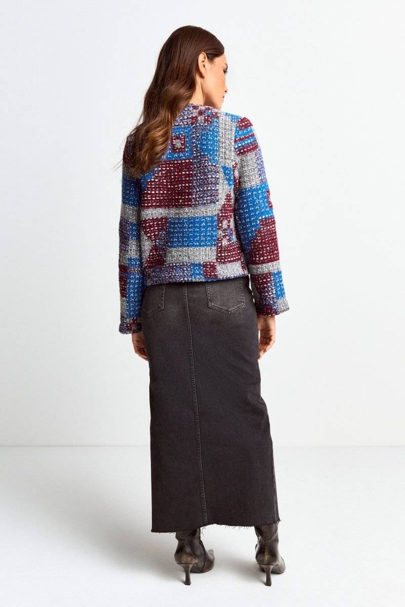 Eich & Royal Mehrfarbige Bouclé-Jacke Günstiger Verkauf