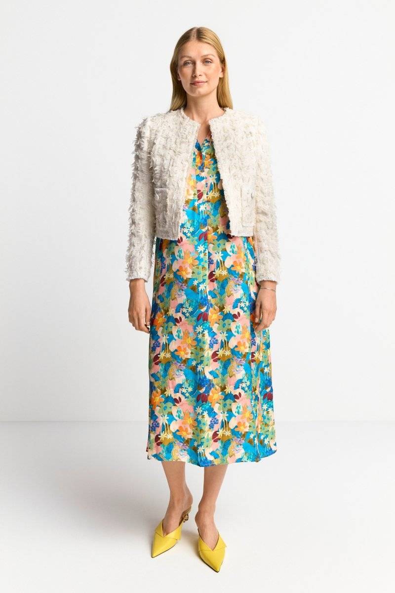 Eich & Royal Kurze Jacke mit fransiger Struktur Fabrikverkauf
