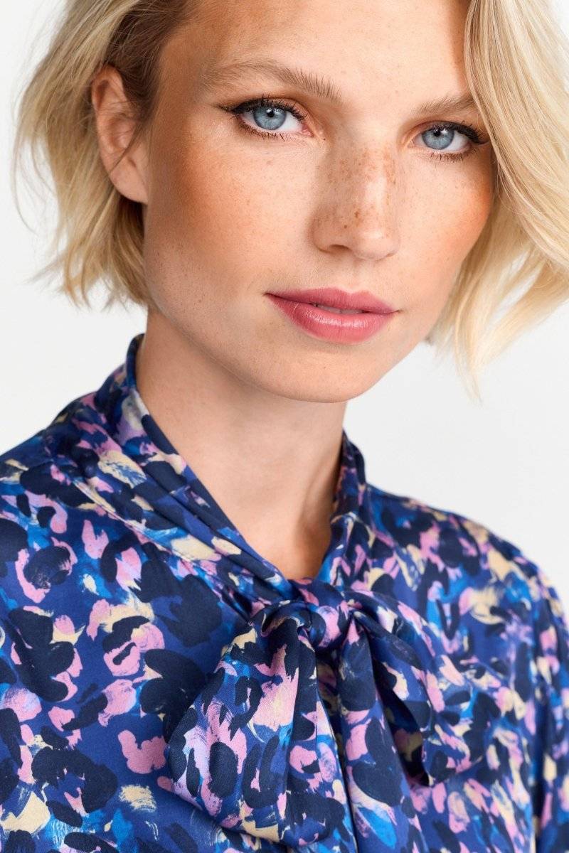 Eich & Royal Schluppenbluse mit Leo-Print Großer Ausverkauf