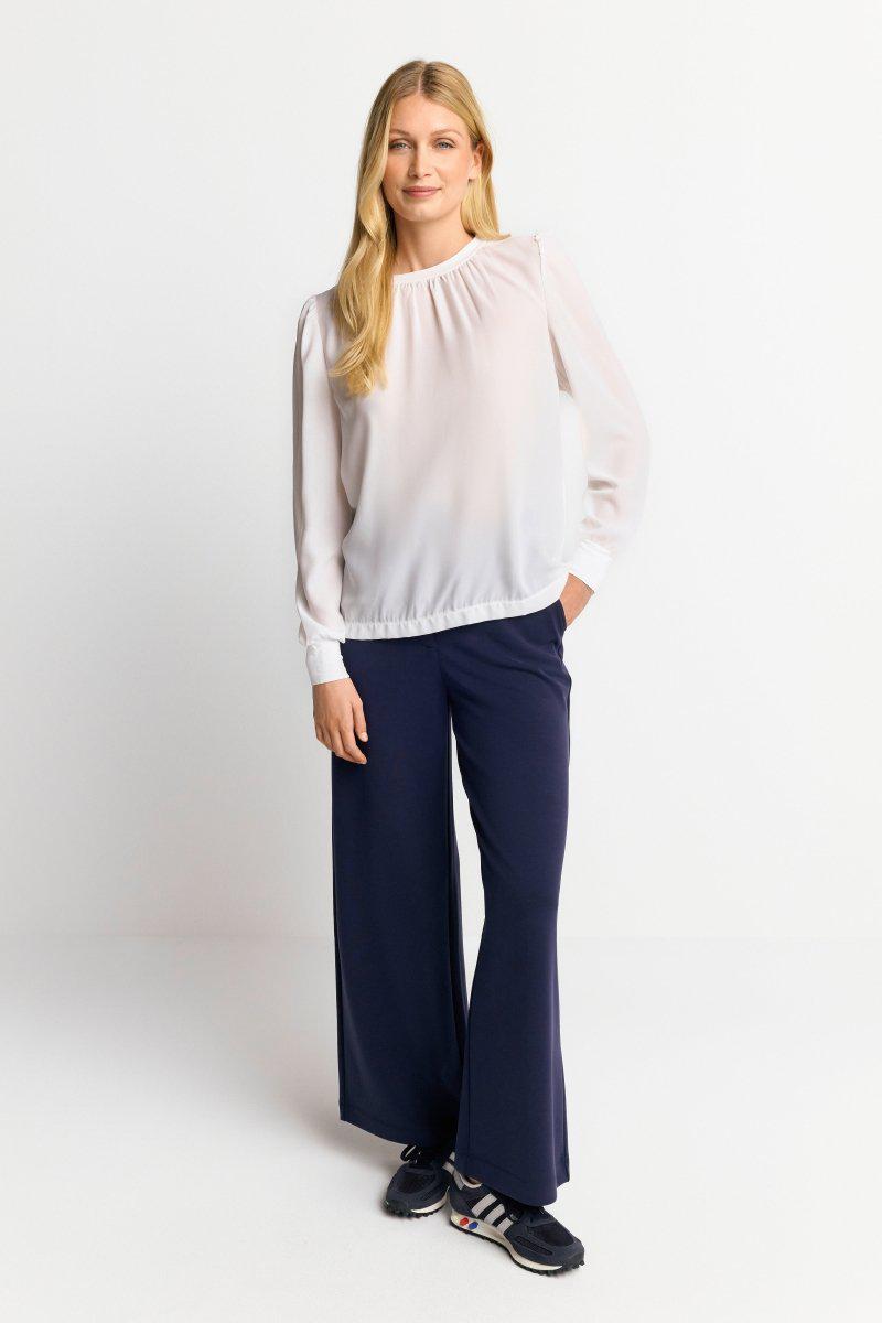 Eich & Royal Chiffonbluse mit Rundhalsausschnitt Lagerräumung