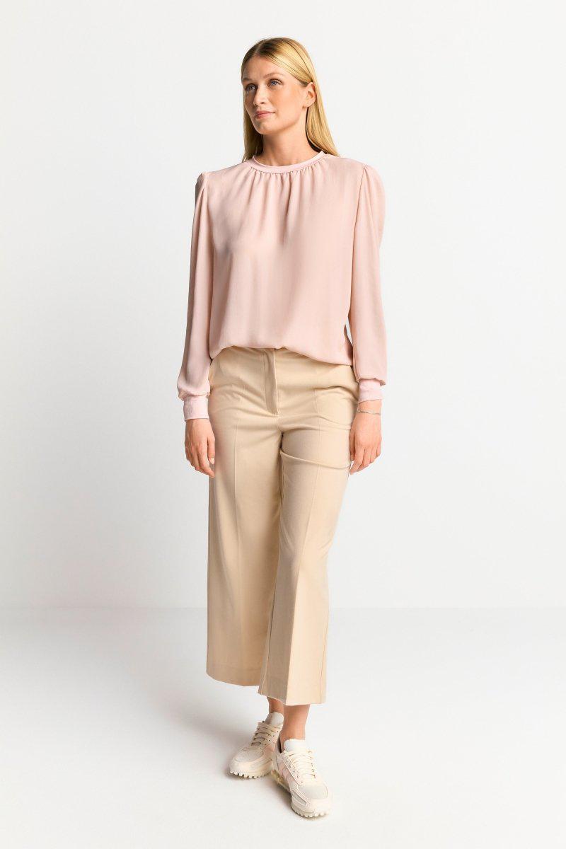 Eich & Royal Chiffonbluse mit Rundhalsausschnitt Heißer Verkauf