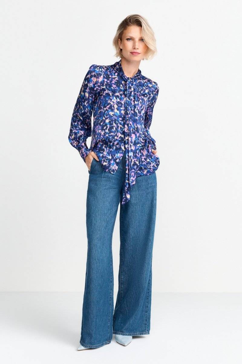 Eich & Royal Schluppenbluse mit Leo-Print Bestseller