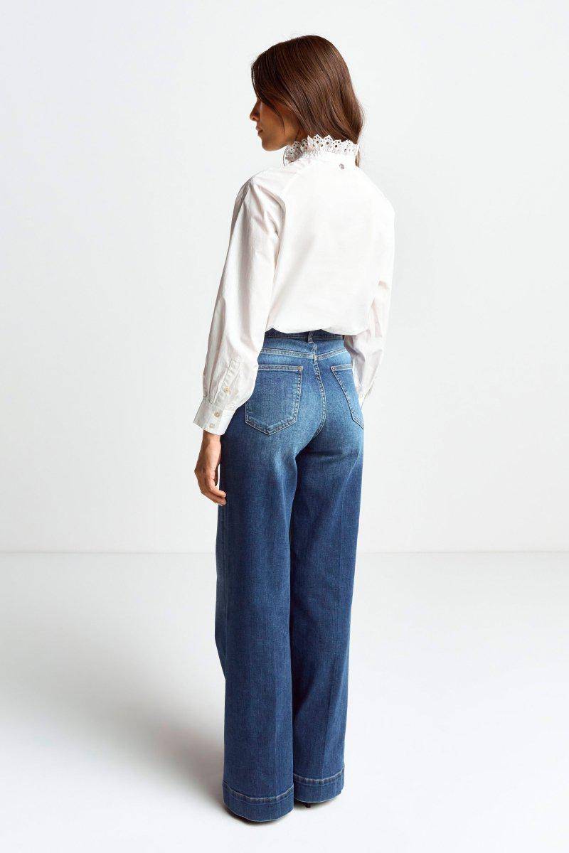 Eich & Royal Bluse mit Rüschenkragen Sonderangebote