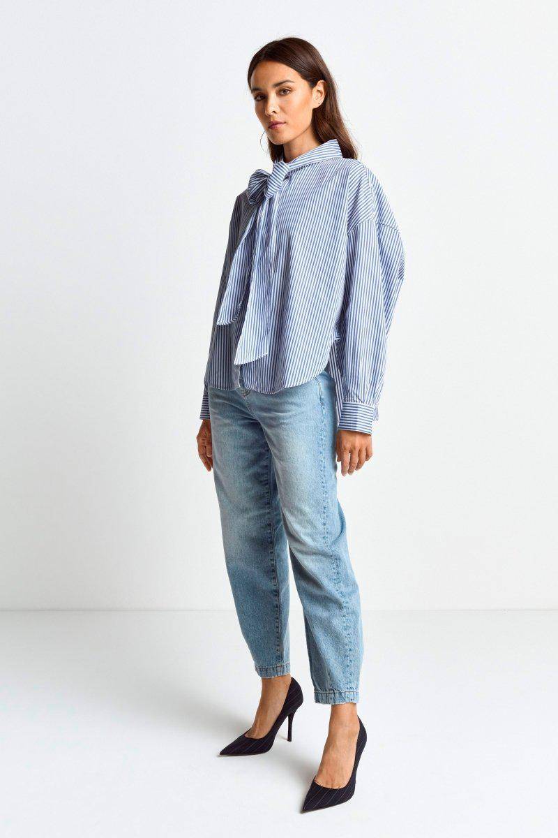 Eich & Royal Bluse mit Bindekragen Riesige Ersparnisse