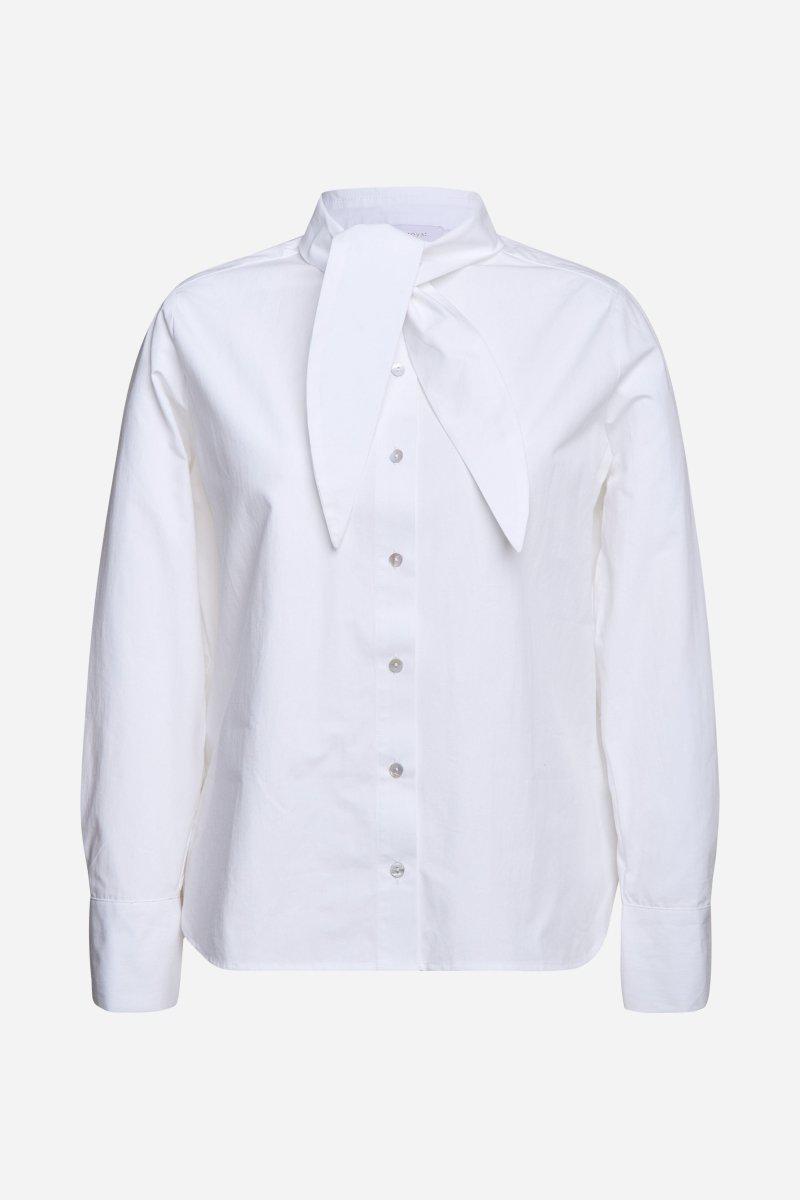 Eich & Royal Weiße Bluse mit Bindekragen Begrenzte Freigabe