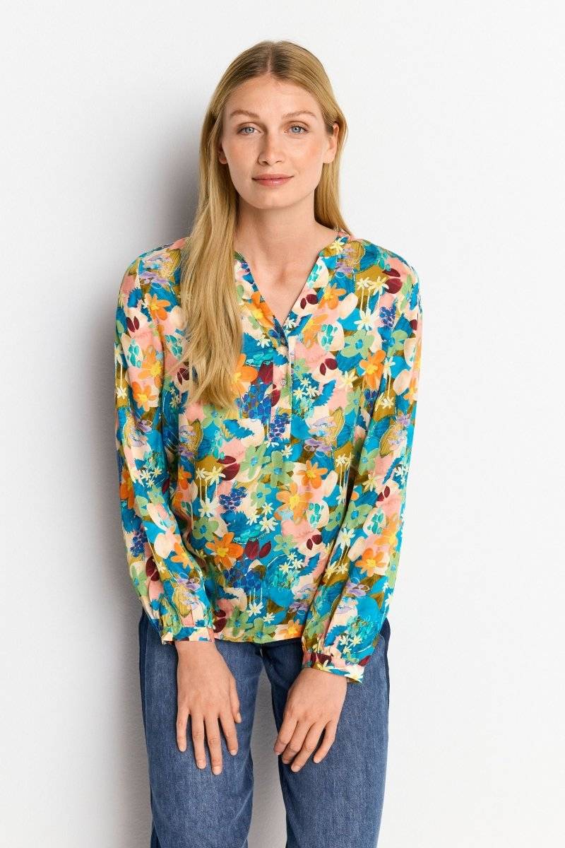Eich & Royal V-Neck-Bluse mit Knöpfen Neueste Stile