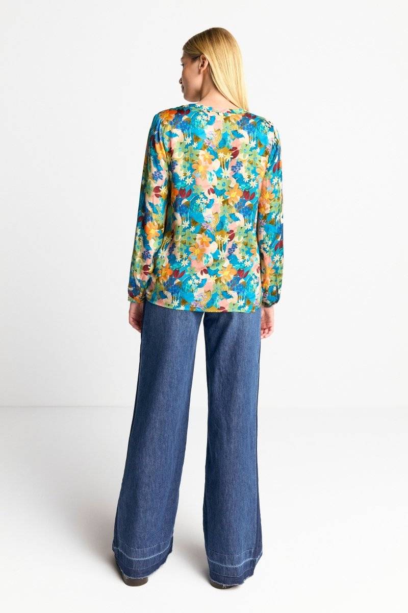 Eich & Royal V-Neck-Bluse mit Knöpfen Neueste Stile