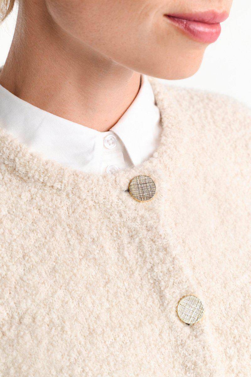 Eich & Royal Cardigan mit goldfarbenen Knöpfen Letzter Tag