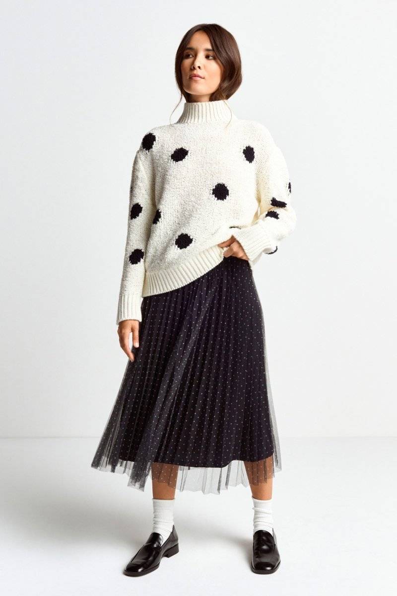 Eich & Royal Pullover mit blauen Polka Dots Nur für heute