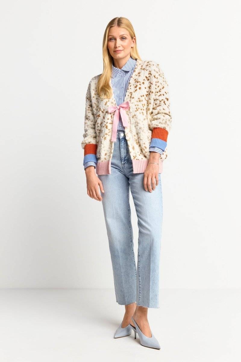 Eich & Royal Cardigan mit Kontrastbündchen und Schleife Vatertagsangebot