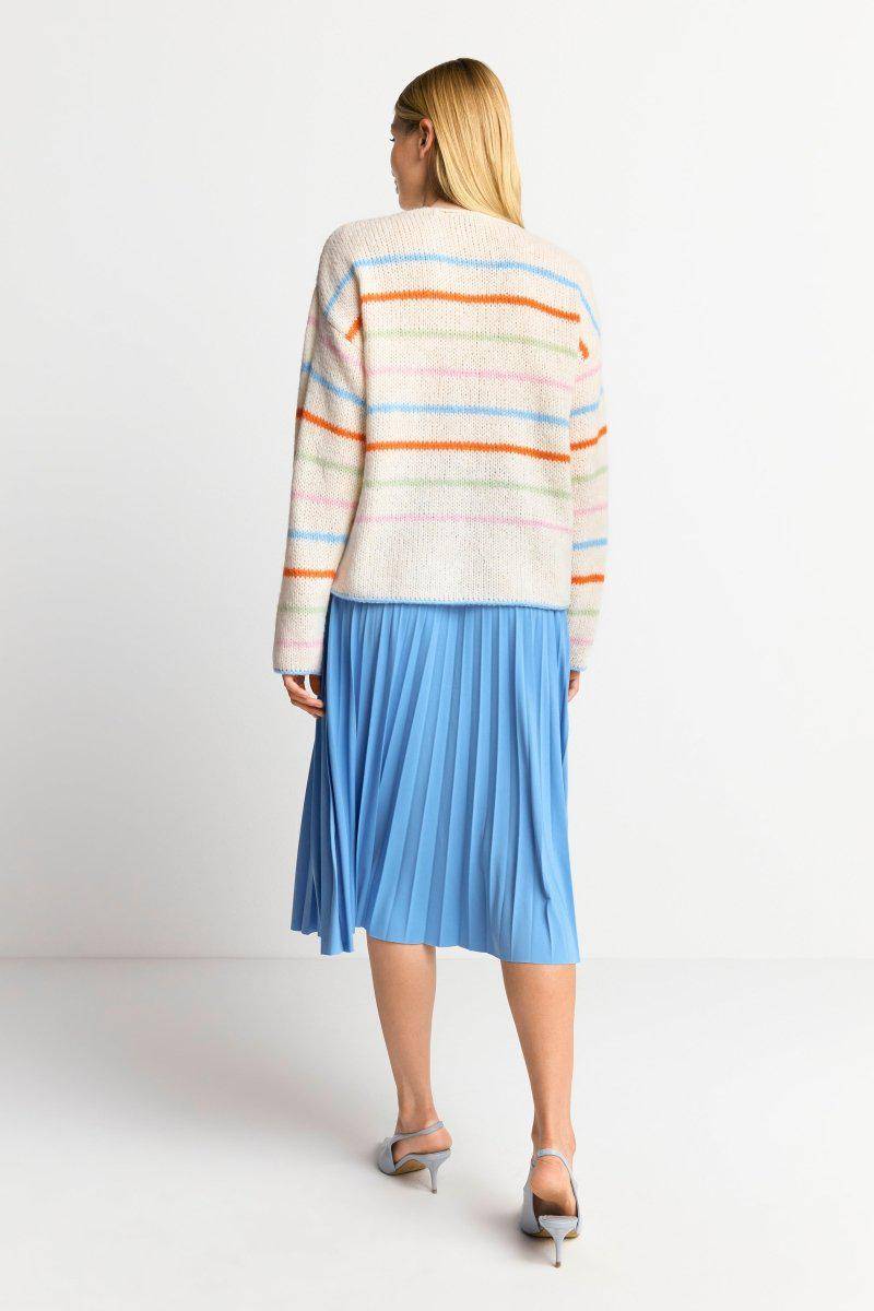 Eich & Royal Gestreifter Pullover in Perlweiß Valentinstagsangebot