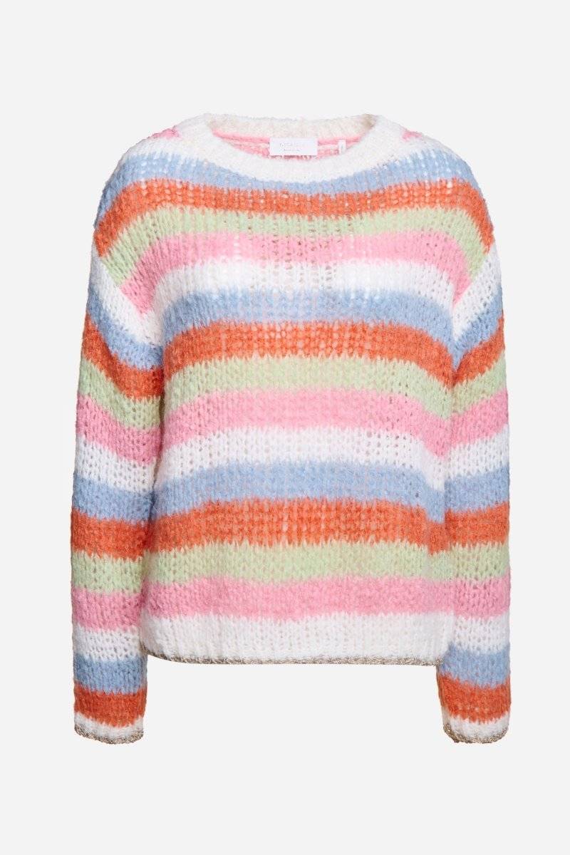 Eich & Royal Gestreifter Grobstrickpullover Lagerräumung