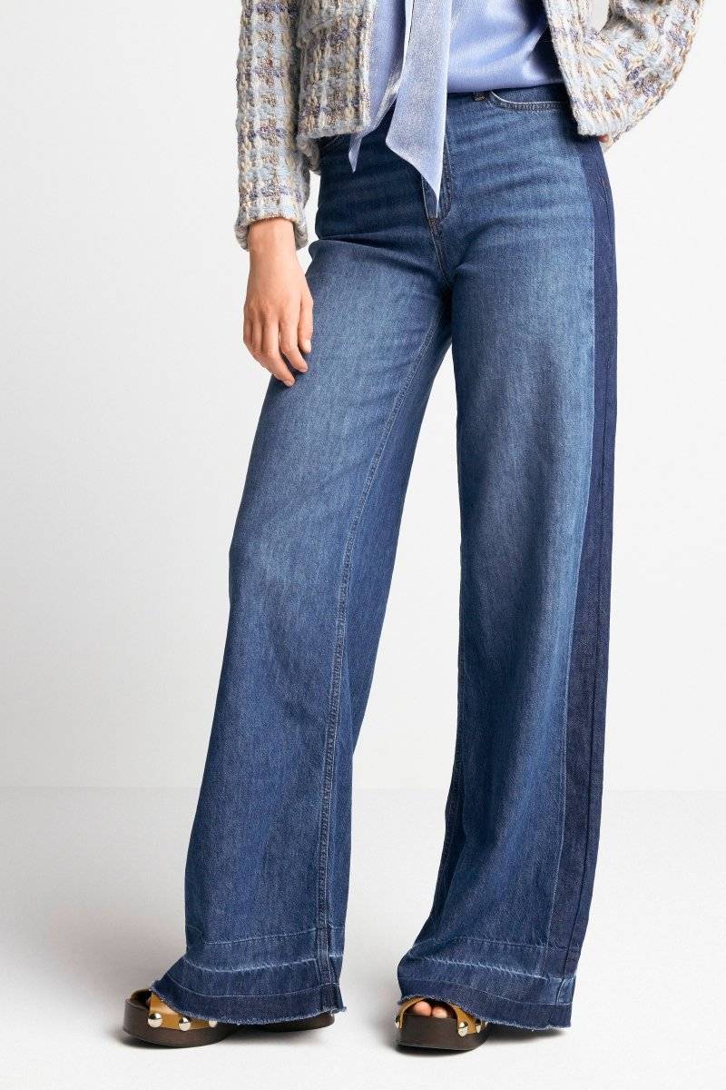 Eich & Royal Wide Leg Denim mit Seitenstreifen Kostenlose Rückgabe