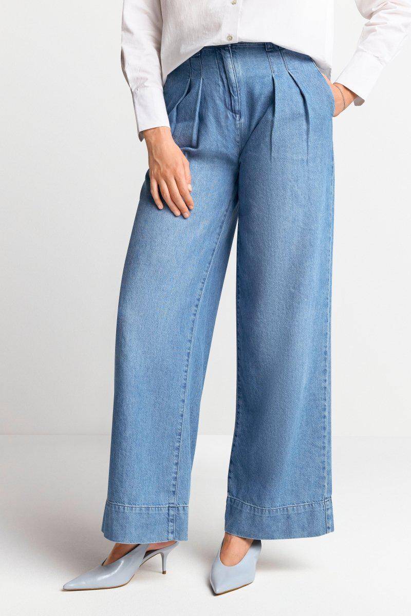 Eich & Royal Wide Leg Denim mit Bundfalten Letzte 2 Tage