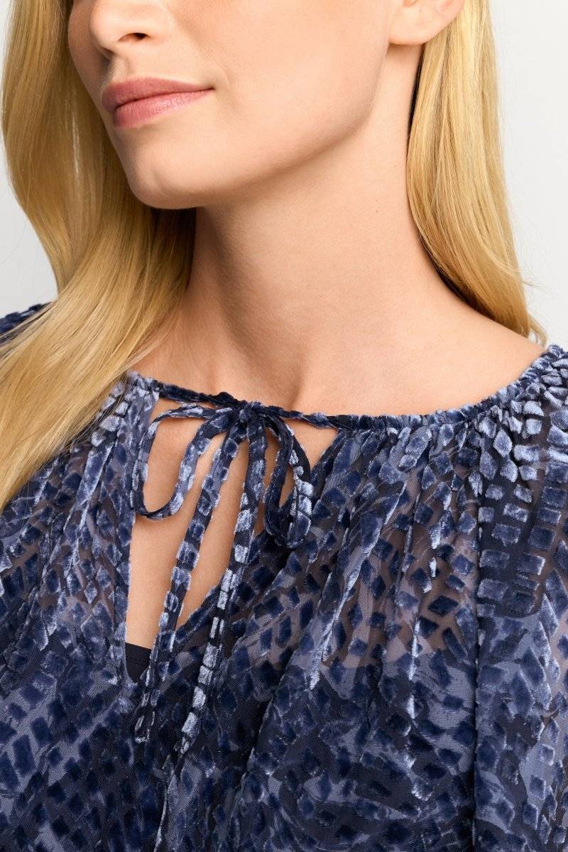 Eich & Royal Mini-Blusenkleid aus Samt Limitierter Zeitrabatt