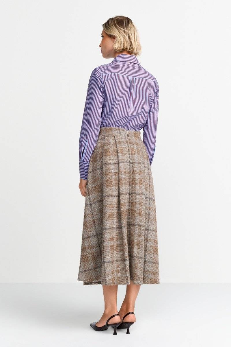 Eich & Royal Karierter High-Waist-Midirock Riesige Ersparnisse