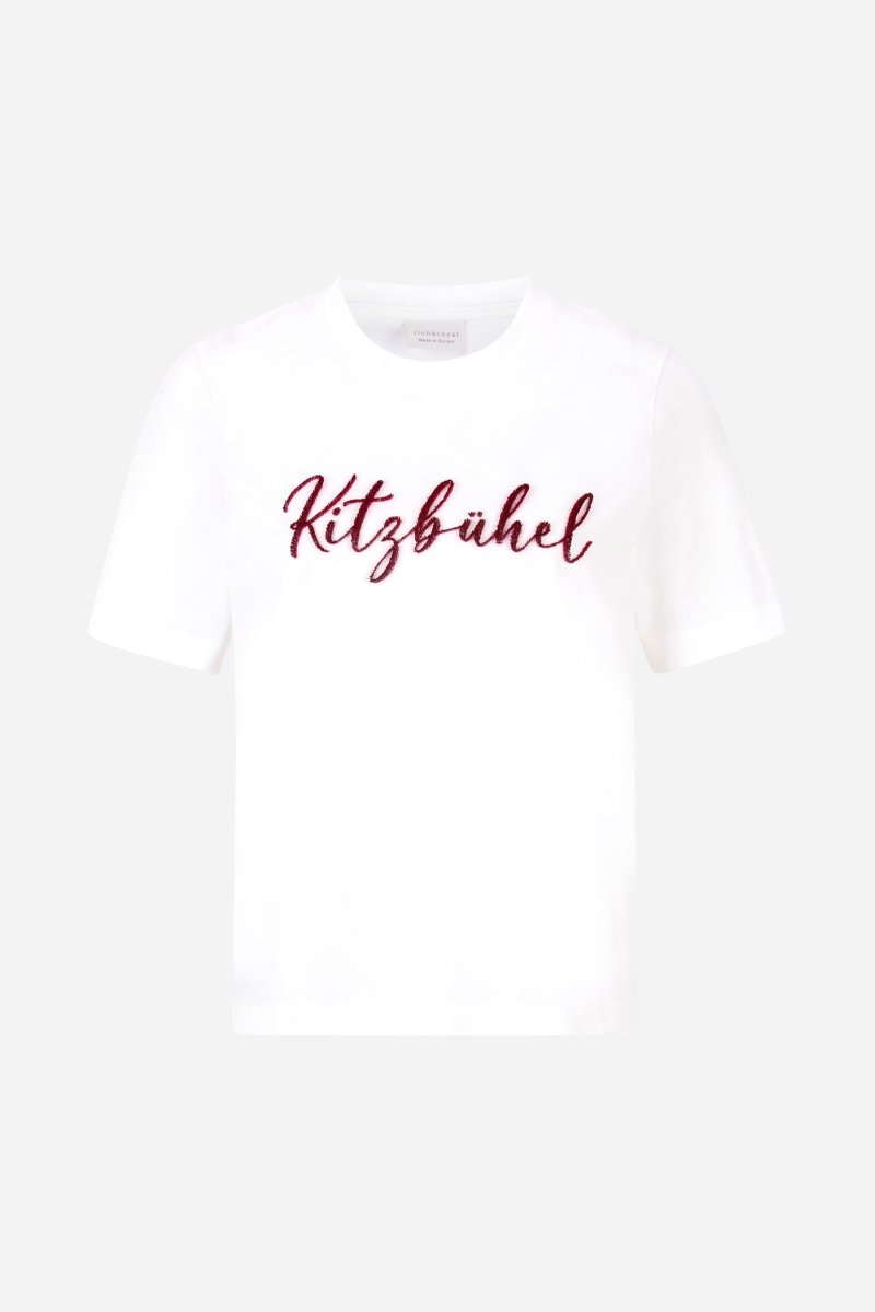 Eich & Royal T-Shirt mit Flockdruck Discount Store für neue Produkte