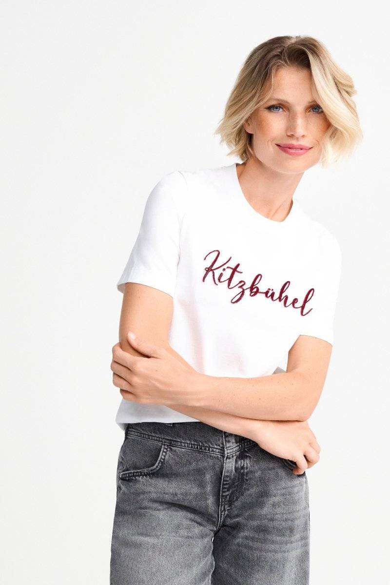 Eich & Royal T-Shirt mit Flockdruck Discount Store für neue Produkte