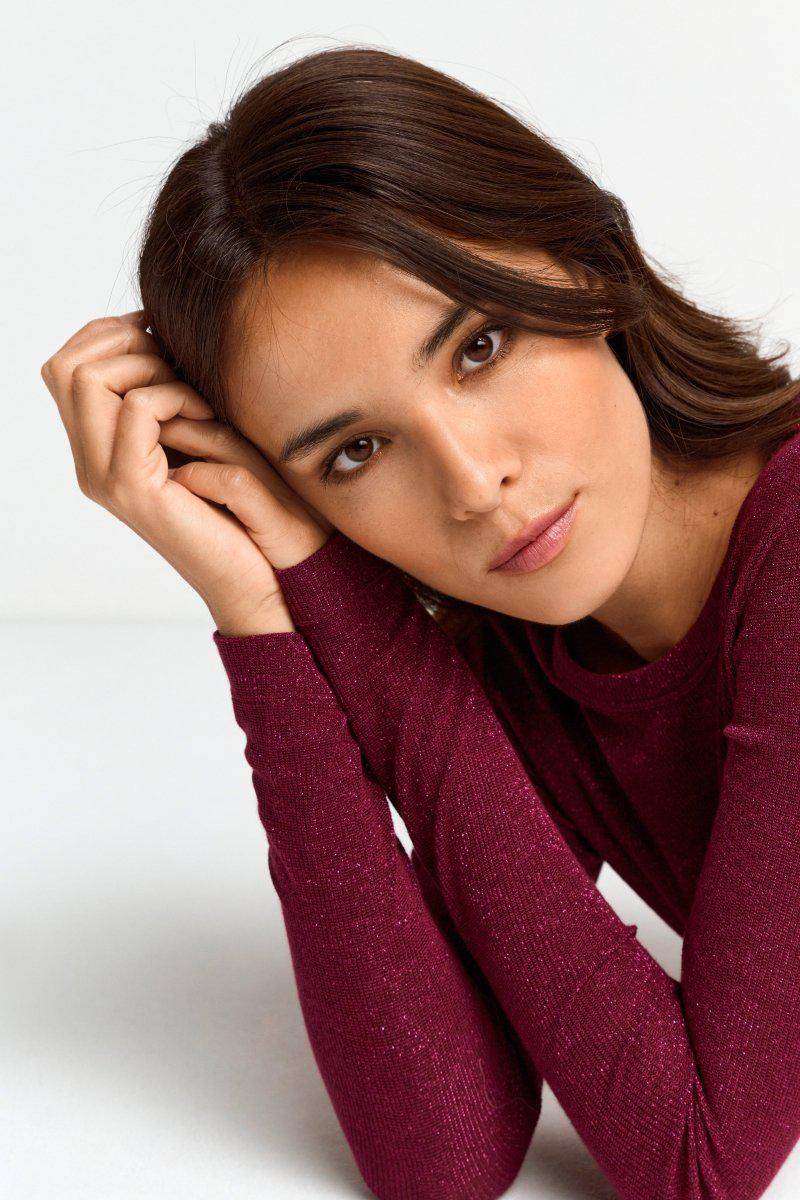 Eich & Royal Longsleeve mit Glitzereffekt Kostenloser Versand international