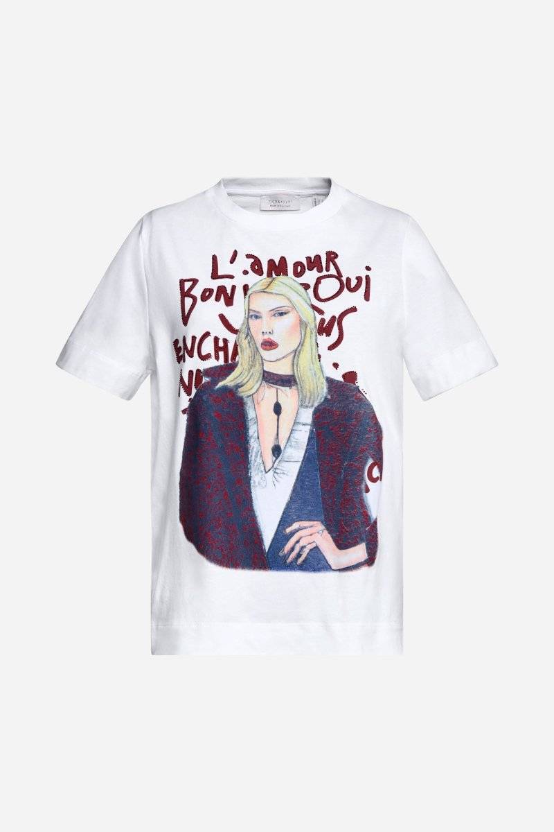 Eich & Royal T-Shirt mit Fashion-Illustration Begrenzt auf 3 Tage