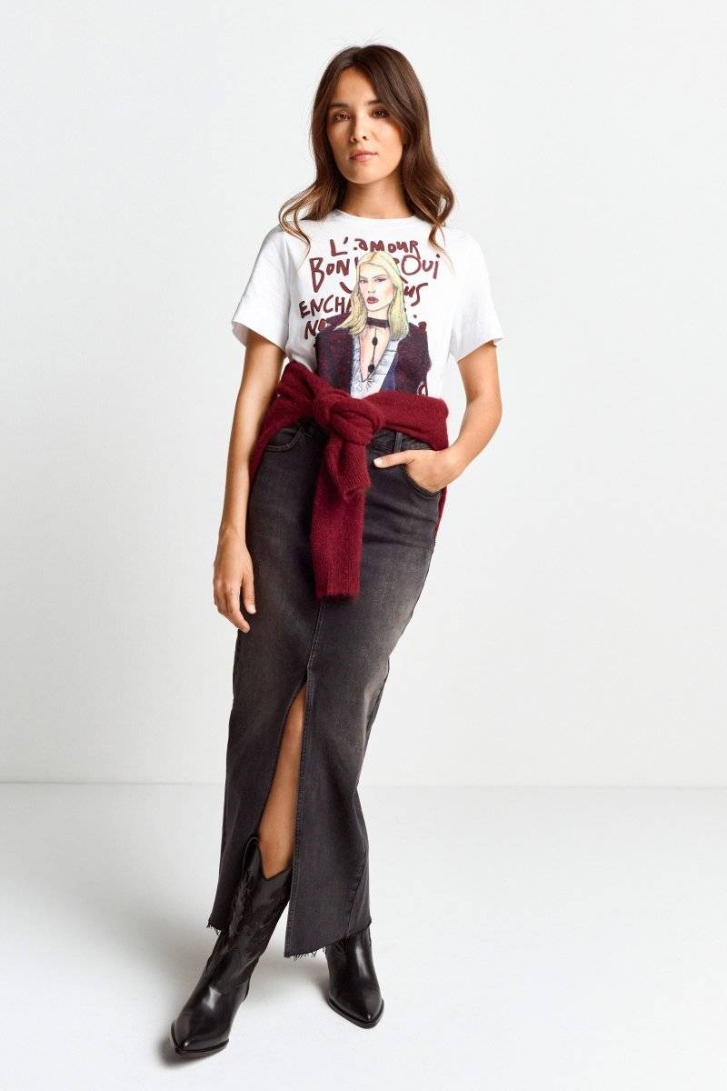 Eich & Royal T-Shirt mit Fashion-Illustration Begrenzt auf 3 Tage