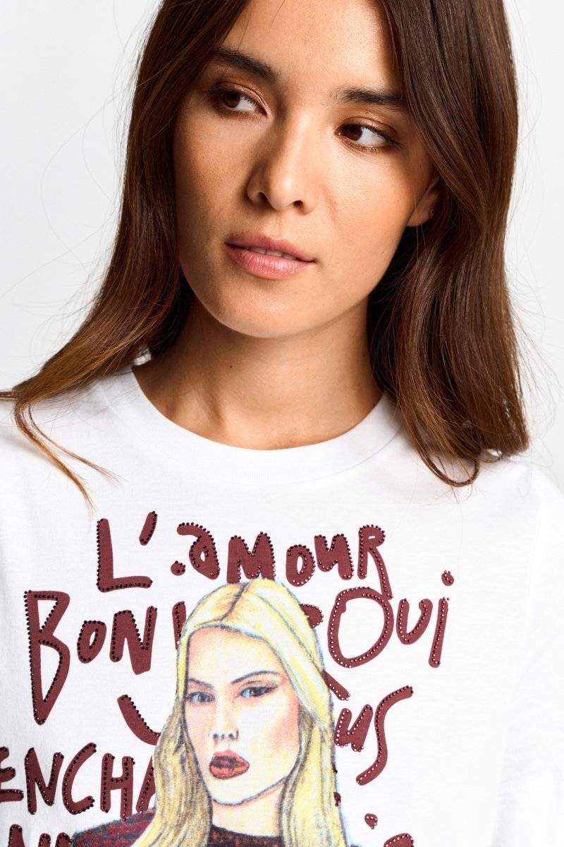Eich & Royal T-Shirt mit Fashion-Illustration Begrenzt auf 3 Tage