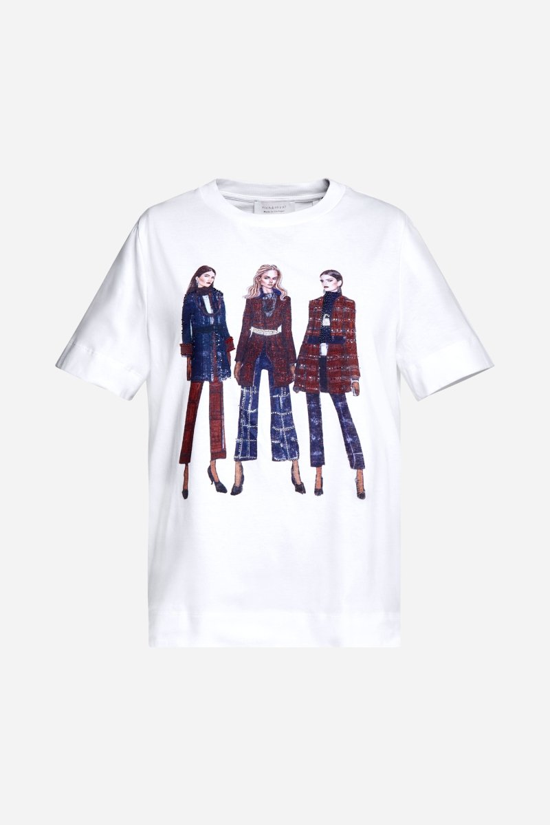 Eich & Royal Weißes T-Shirt mit Crew-Neck Rabatte dieses Monats