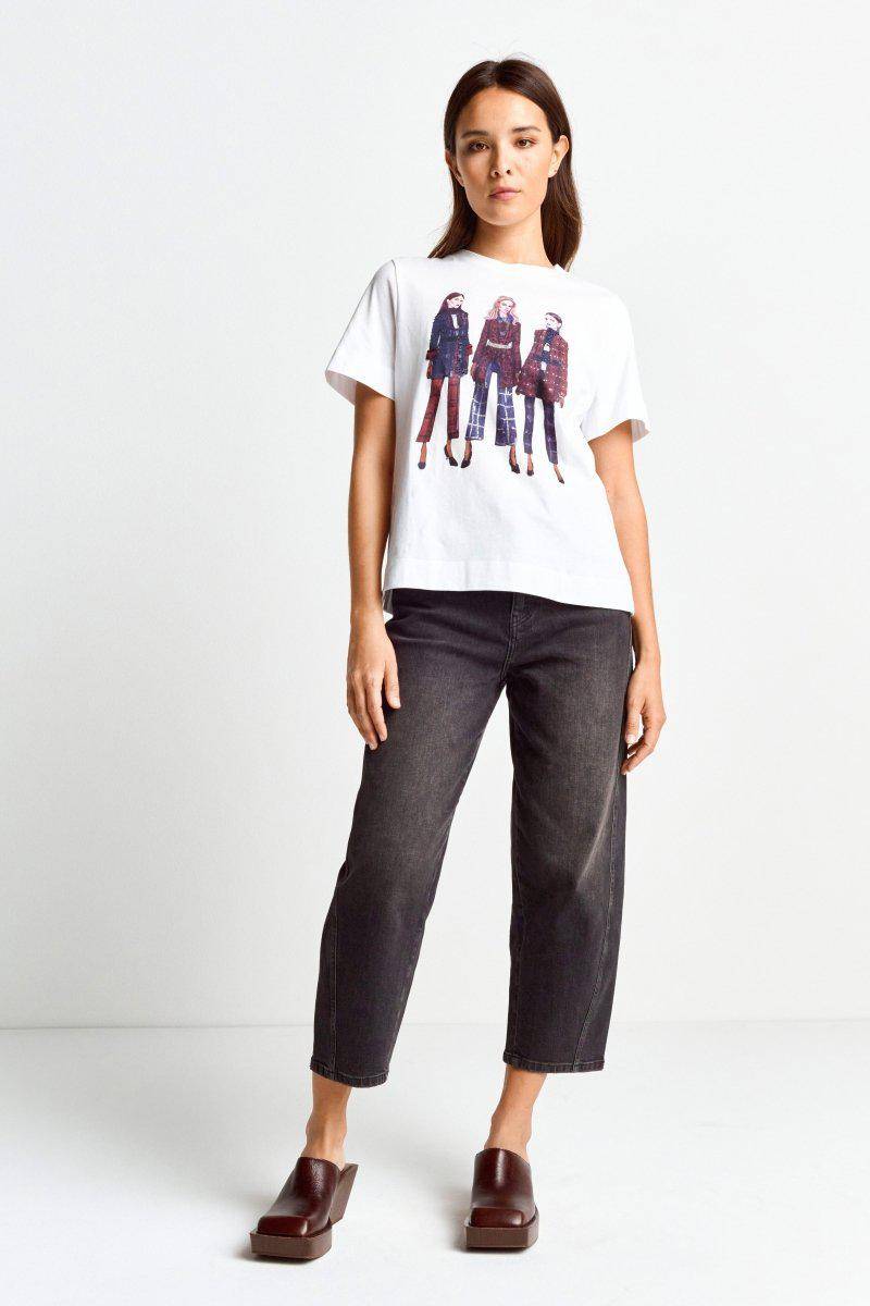 Eich & Royal Weißes T-Shirt mit Crew-Neck Rabatte dieses Monats