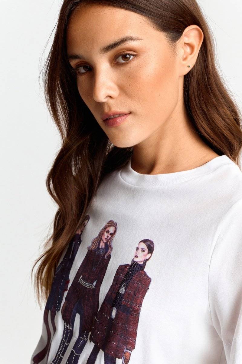 Eich & Royal Weißes T-Shirt mit Crew-Neck Rabatte dieses Monats