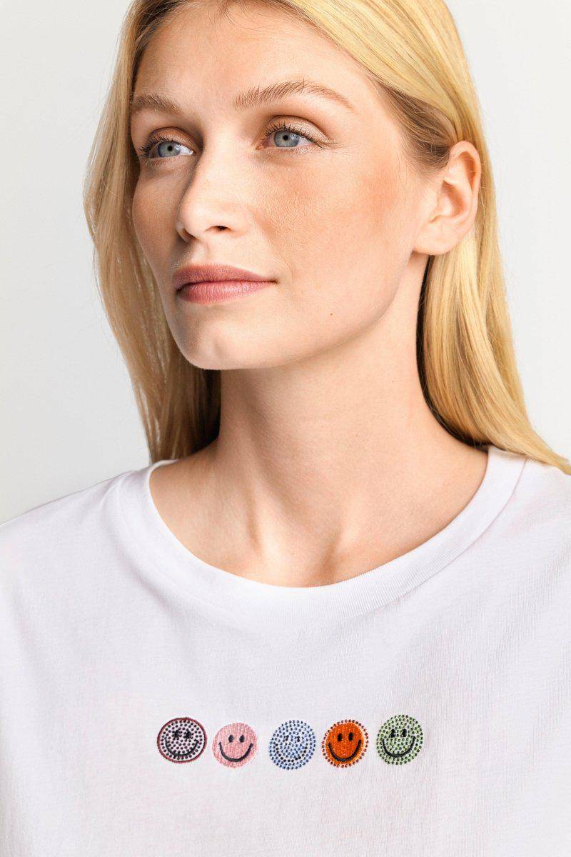 Eich & Royal T-Shirt mit Strass-Applikationen Valentinstagsangebot