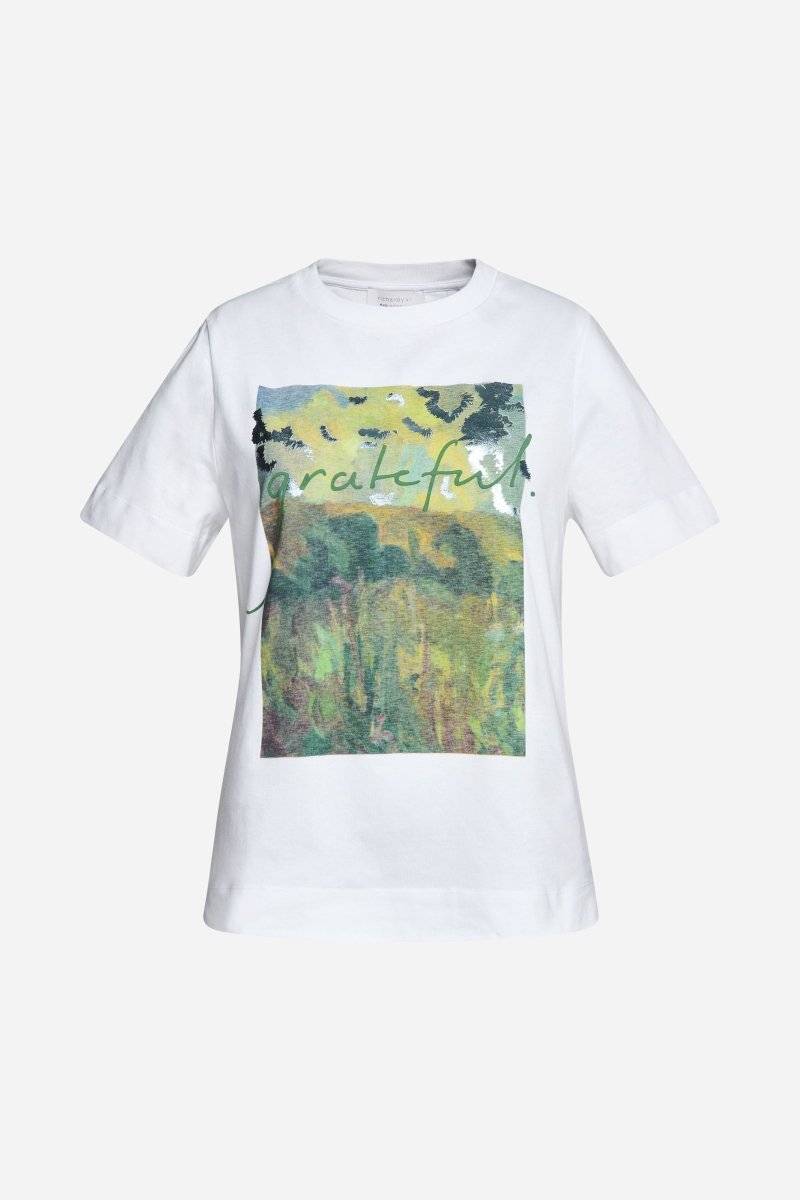 Eich & Royal Weißes T-Shirt mit Print Jubiläumsangebot