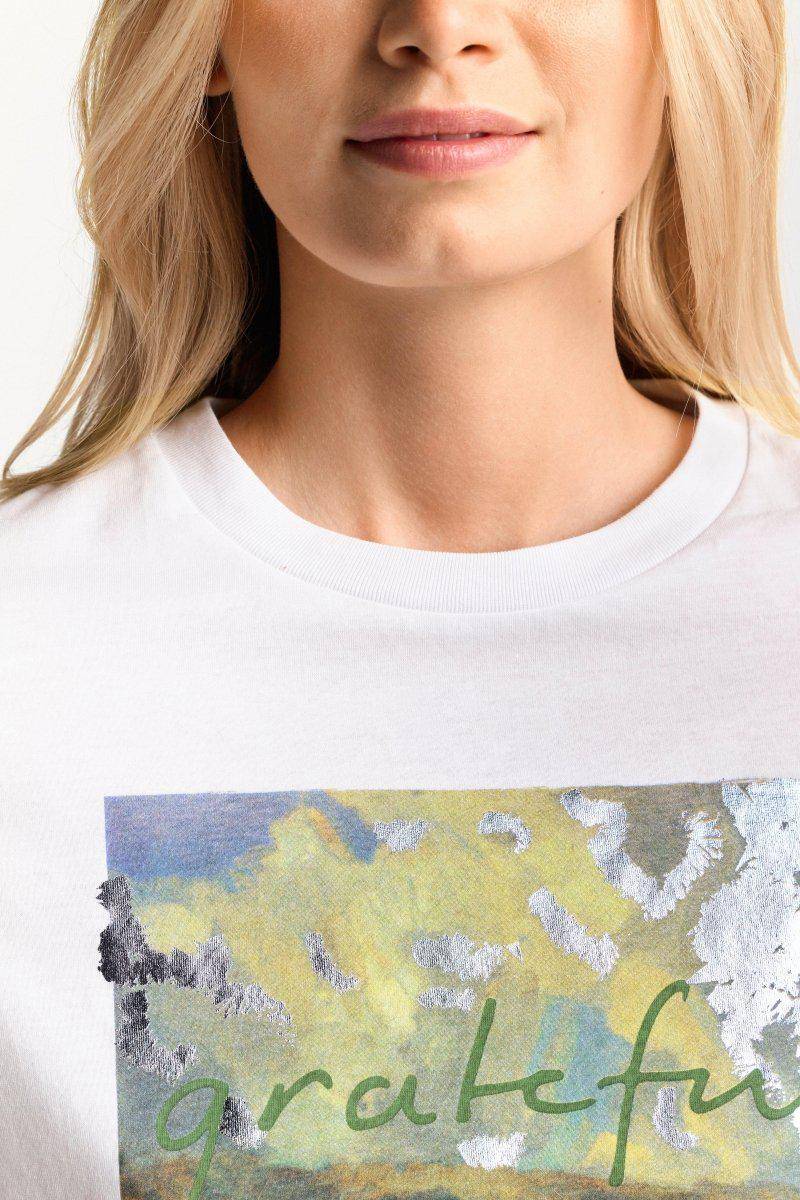 Eich & Royal Weißes T-Shirt mit Print Jubiläumsangebot