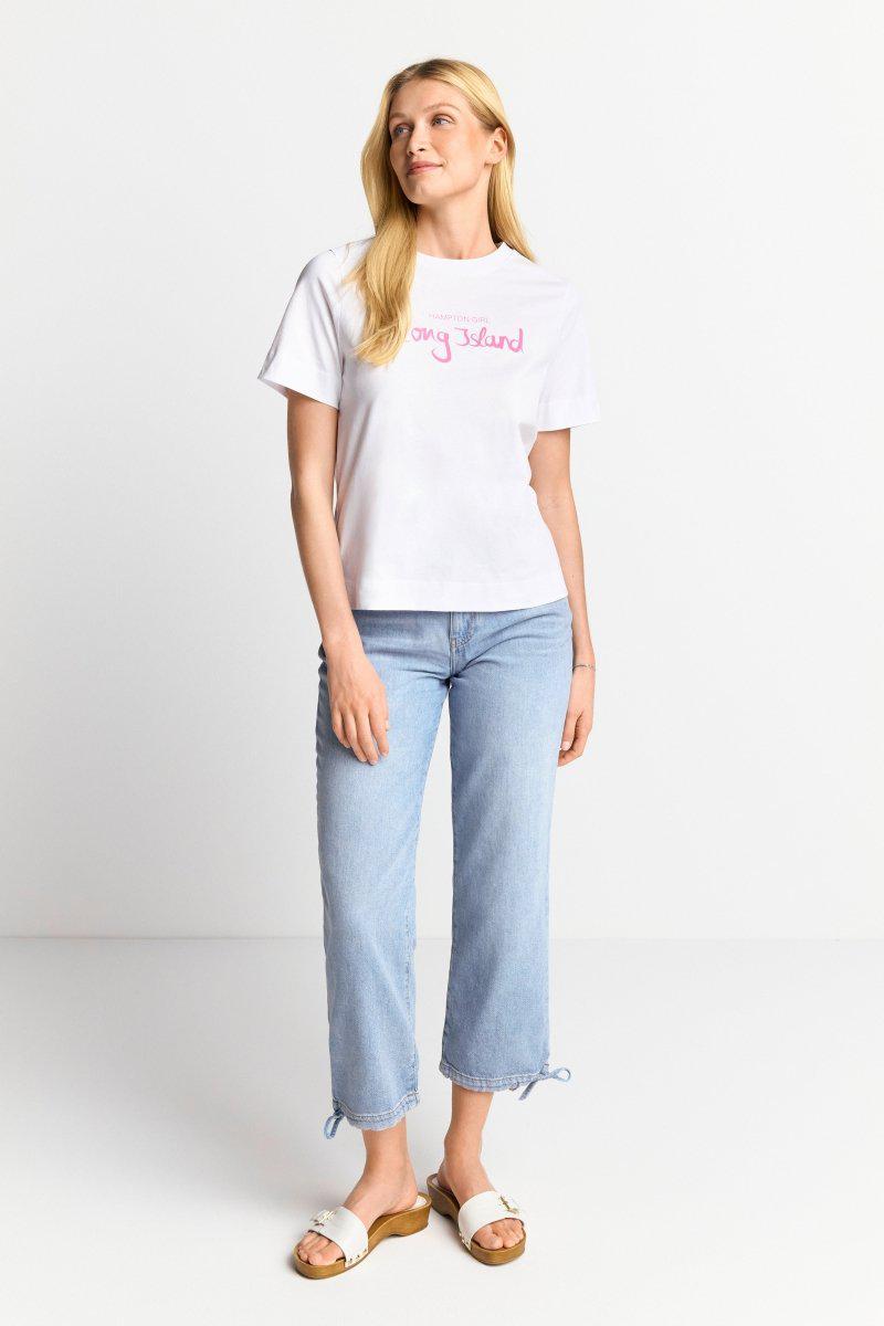 Eich & Royal Weißes T-Shirt mit Schriftzug Kauf eins, bekomm eins gratis
