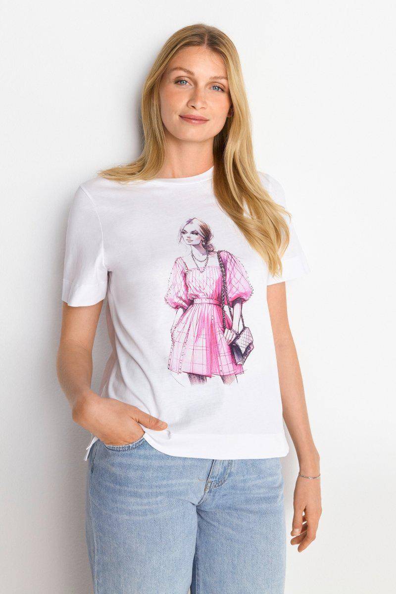 Eich & Royal T-Shirt mit Strassverzierung Tägliche Deals