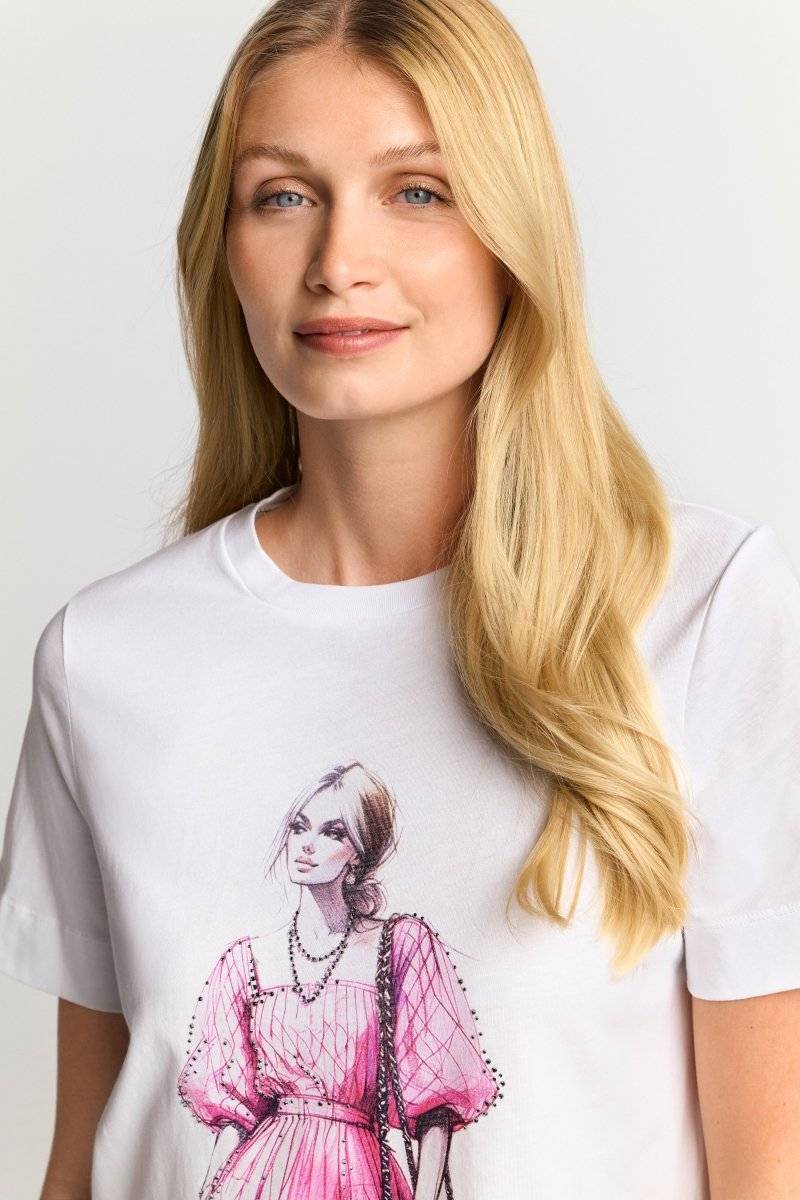 Eich & Royal T-Shirt mit Strassverzierung Tägliche Deals