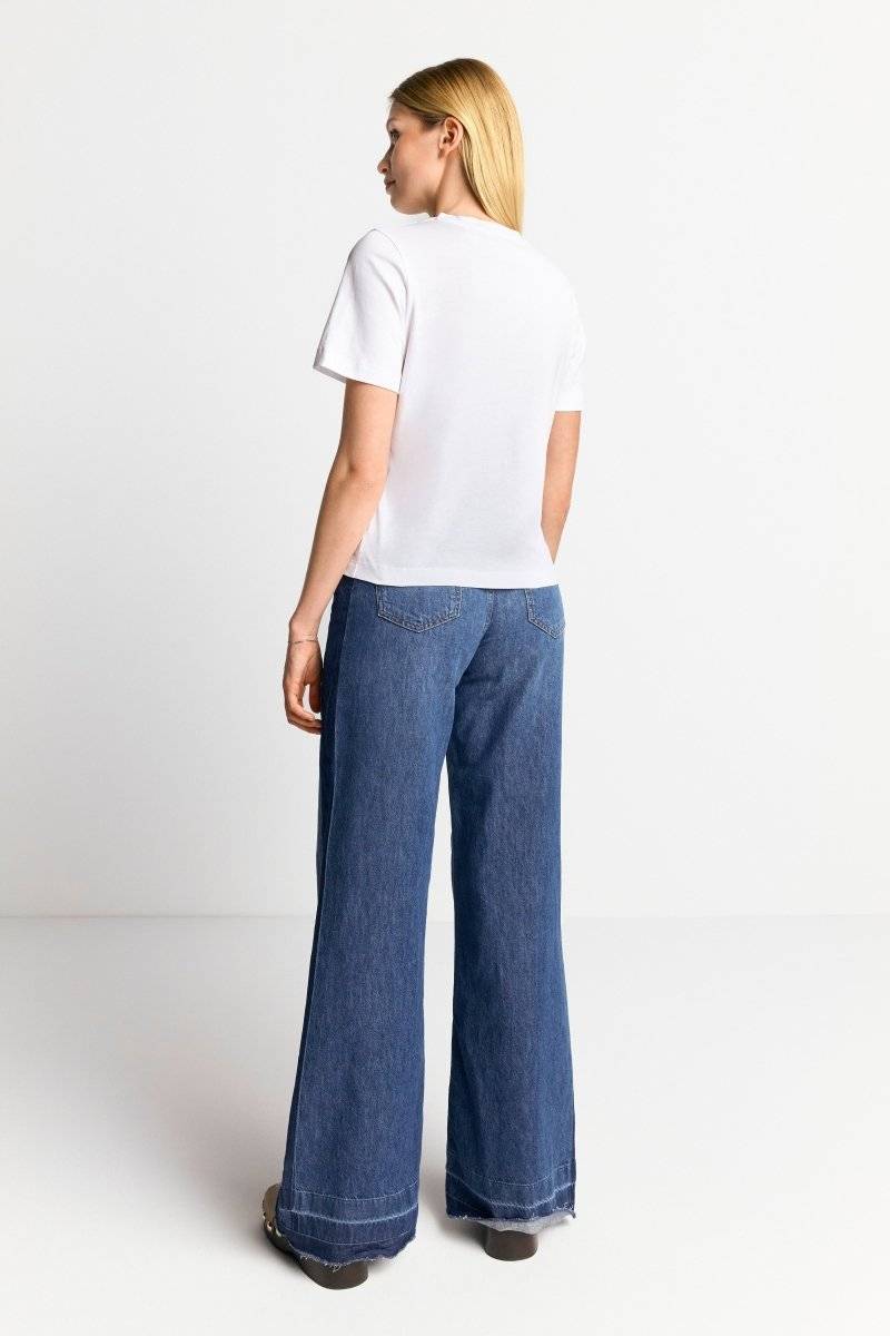 Eich & Royal Weißes T-Shirt mit Statement-Print Sonderangebote